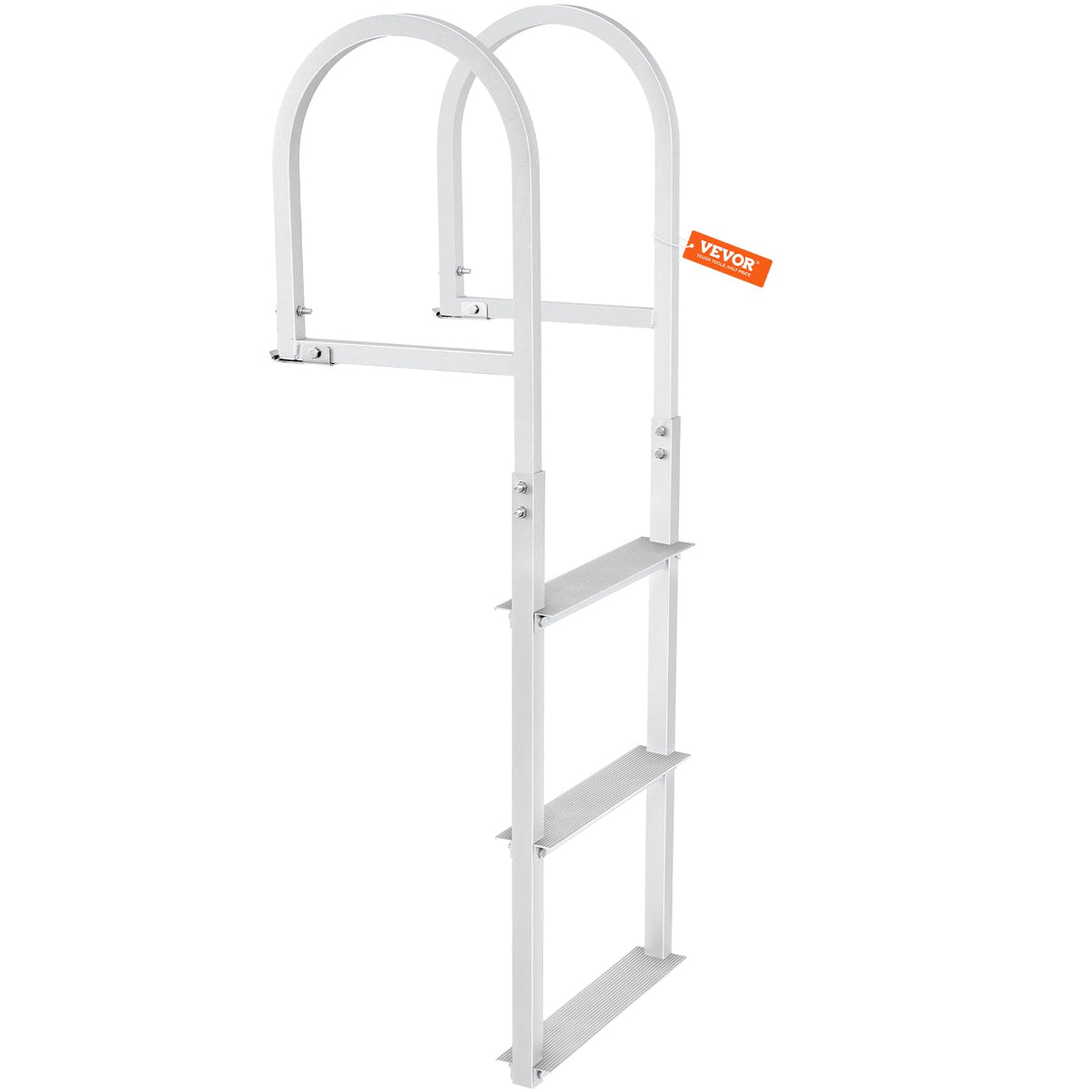 VEVOR Dock Ladder, Removable 3 Steps, 500 lbs Load Capacity, Aluminum Alloy Pontoon Boat Ladder with 3.1'' Wide Step & Nonslip Mat, Easy to Install for Ship/Lake/Pool/Marine Boarding 🍁 All In One Marketplace Canada