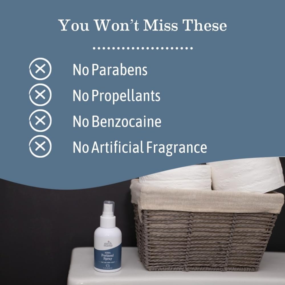 Earth Mama Herbal Perineal Spray for Pregnancy and Postpartum, 120ml 🍁 All In One Marketplace Canada