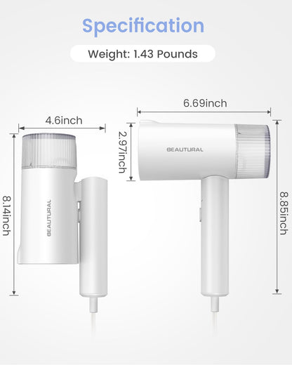 BEAUTURAL Steamer for Clothes, Foldable Handheld Clothing Wrinkles Remover for Garments, 30-Second Fast Heat-up, Portable Fabric Steamer for 120V Countries, Not for Use in 220V Such as Europe 🍁 All In One Marketplace Canada