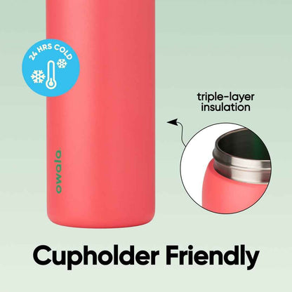 Owala FreeSip Insulated Stainless Steel Water Bottle with Straw for Sports, Travel, and School BPA-Free Sports Water Bottle, 32 oz, Strawberry Field 🍁 All In One Marketplace Canada