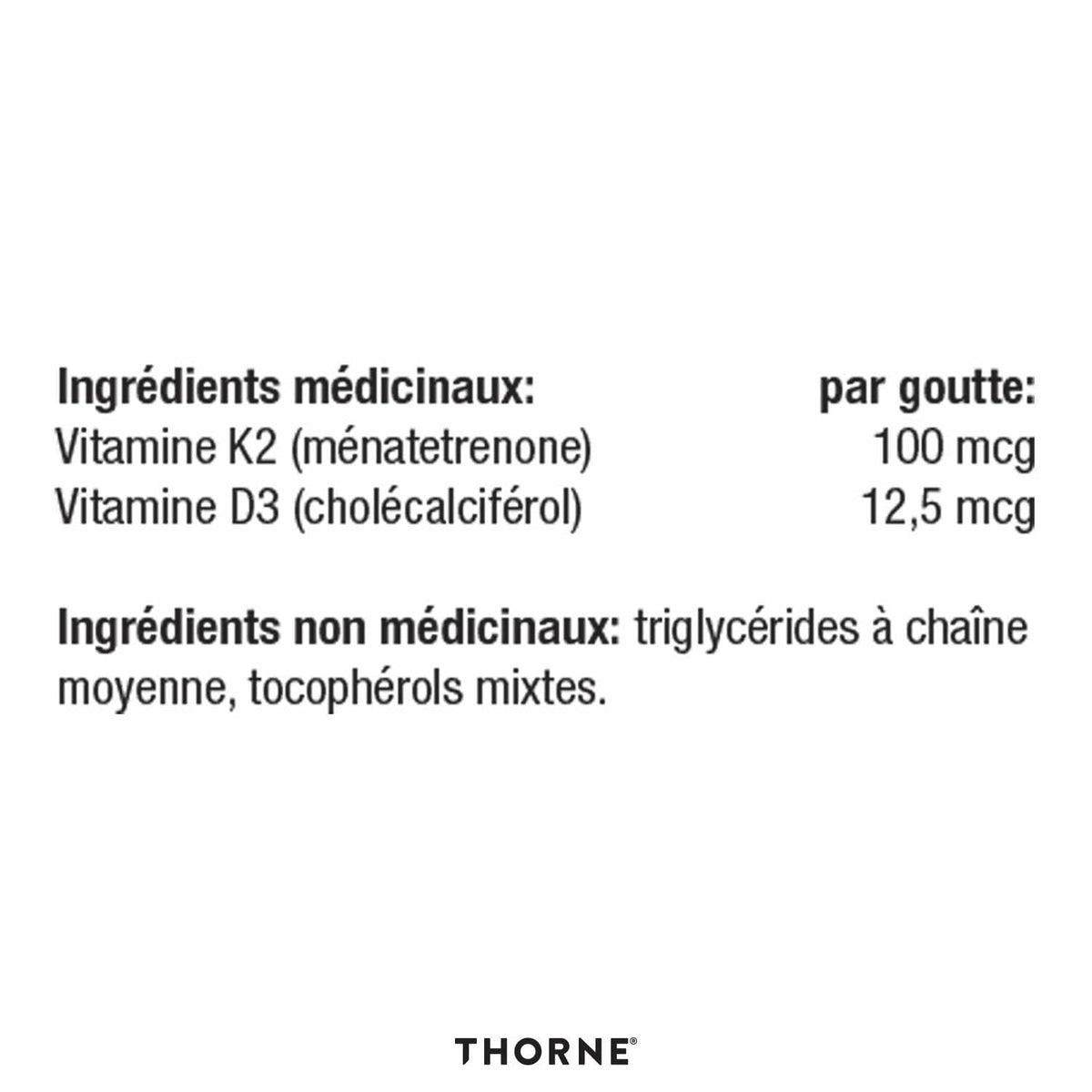 THORNE - Vitamin D/K2 Liquid (Metered Dispenser) - Dietary Supplement with Vitamins D3 and K2 to Support Healthy Bones and Muscles - 1 Fluid Ounce (30 mL) 🍁 All In One Marketplace Canada