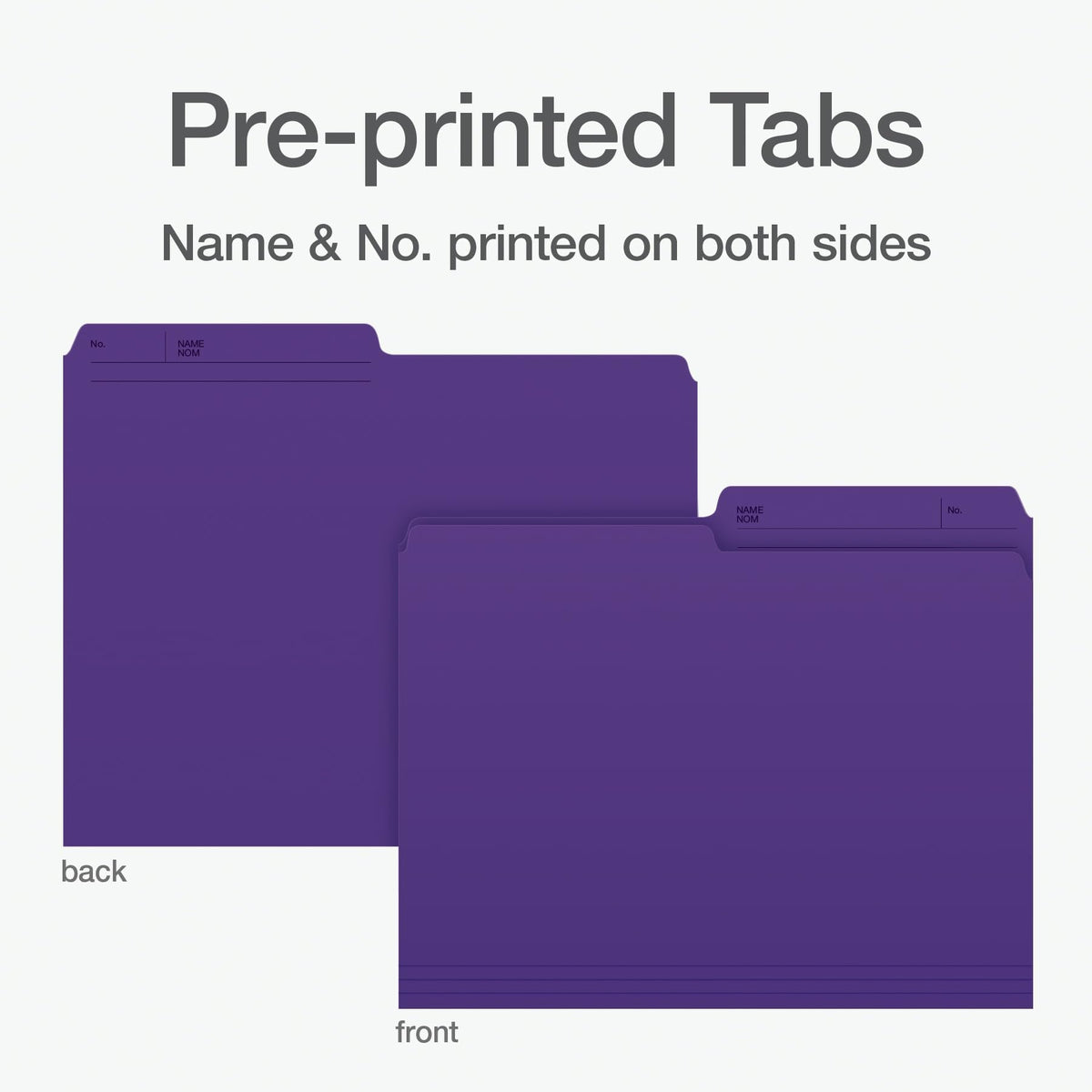 Pendaflex Colour File Folders, 1/2 Cut Tab, Letter, Violet, 100/Box 🍁 All In One Marketplace Canada