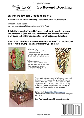 3D Pen Halloween Creations Book 2: 3D Pen Make Art Series 1: Learning Construction Techniques and Skills