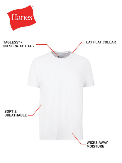 Hanes Mens ComfortSoft 4 Pack Cotton Crewneck T-Shirt. Undershirts, White, X-Large US 🍁 All In One Marketplace Canada