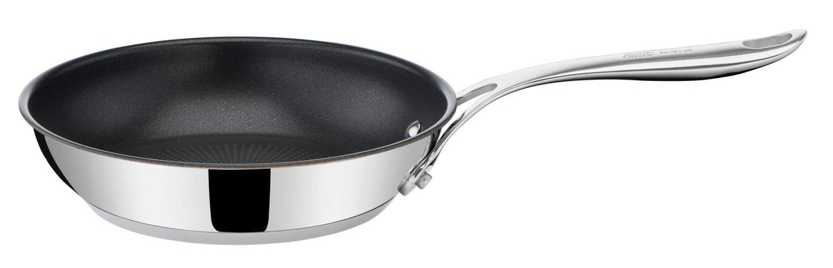 Jamie Oliver by Tefal Nonstick Coated Stainless Steel Pan Set 9.5" & 11", Induction Compatible, Oven Safe up to 500°F, Chef's Stainless Steel Skillet, Frying Pan, Kitchen Essentials, Silver 🍁 All In One Marketplace Canada