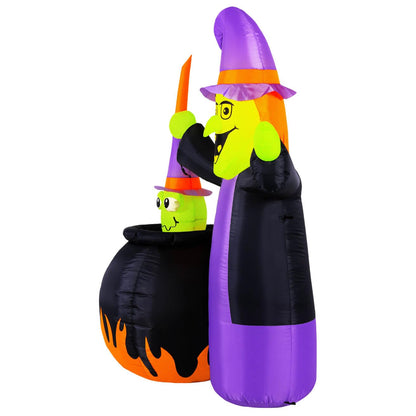 Occasions Halloween 5 Foot Inflatable Animated Witch with Cauldron
