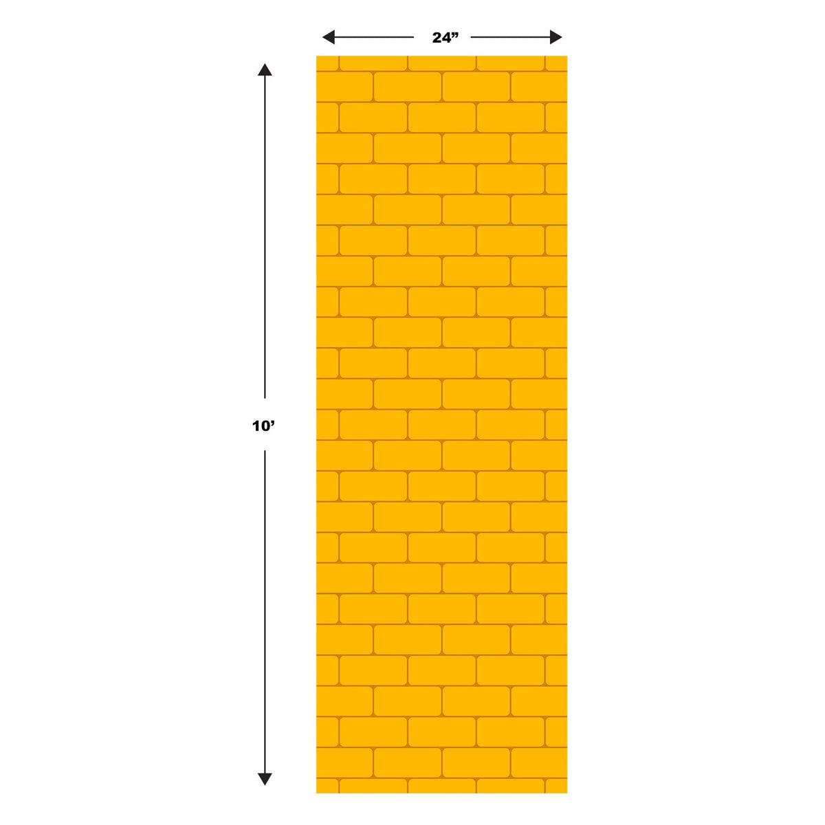 Beistle 2 Piece Novelty Yellow Brick Aisle Floor Runners for Princess Theme, Halloween Cosplay Party Decorations