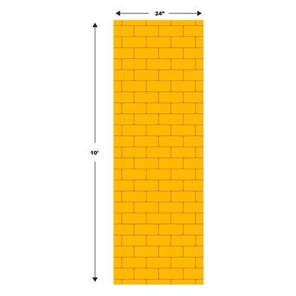 Beistle 2 Piece Novelty Yellow Brick Aisle Floor Runners for Princess Theme, Halloween Cosplay Party Decorations