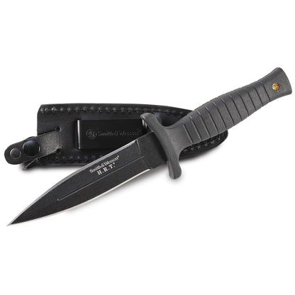 Smith & Wesson 9" H.R.T Double Edged Boot Knife,Black 🍁 All In One Marketplace Canada