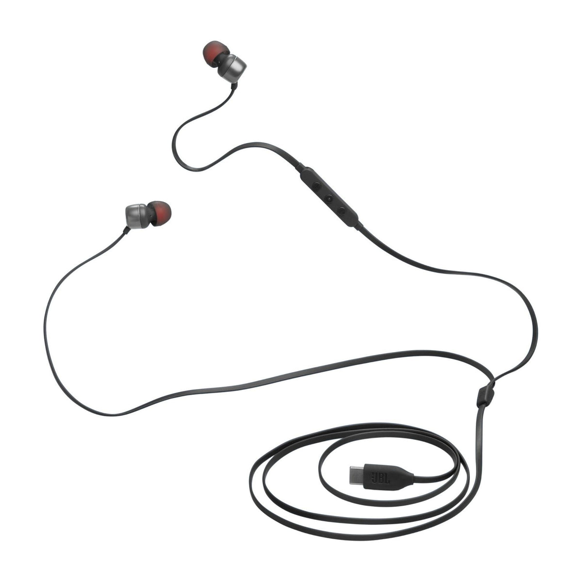 JBL Tune 310C - USB-C Wired Hi-Res in-Ear Headphones, Tangle-Free Flat Cable, 3-Button Remote with Microphone (Black) 🍁 All In One Marketplace Canada