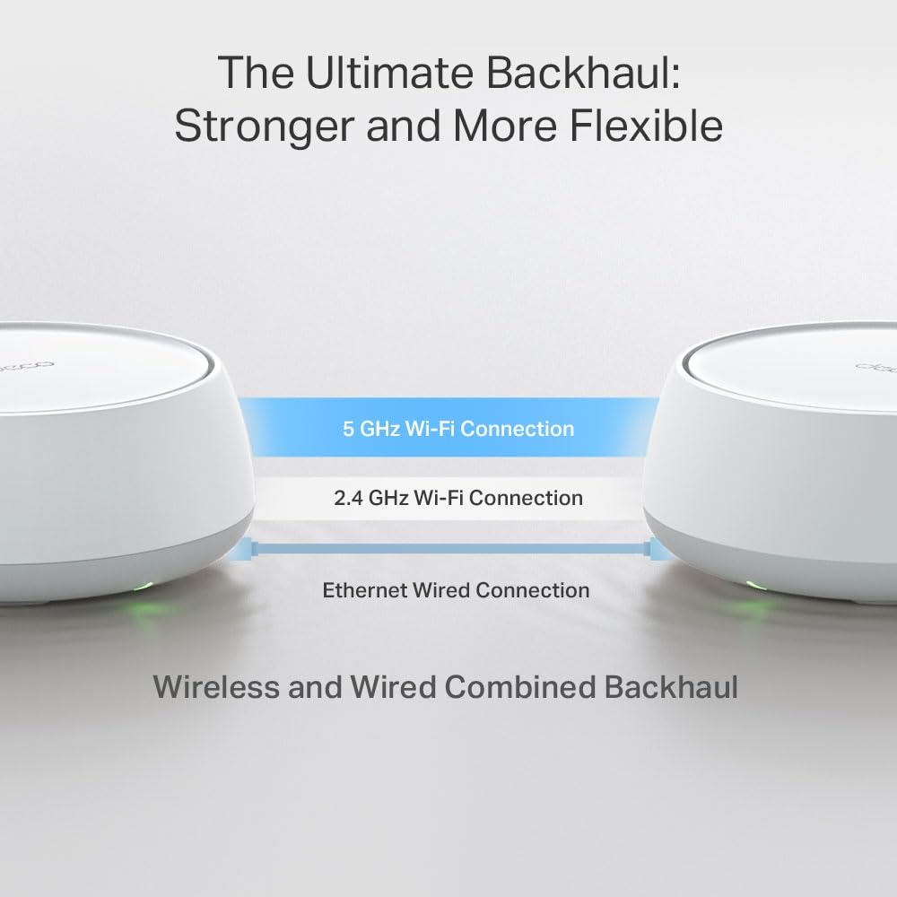 TP-Link Deco 7 BE25 Dual-Band BE5000 WiFi 7 Mesh Wi-Fi System | 4-Stream 5 Gbps, 240 Mhz Channels | Covers up to 4,600 Sq.Ft | 2X 2.5G Ports Wired Backhaul | VPN,MLO, AI-Roaming, HomeShield, 2-Pack 🍁 All In One Marketplace Canada