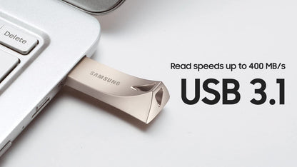 SAMSUNG BAR Plus 128GB - 400MB/s USB 3.1 Flash Drive Silver (MUF-128BE3/AM) [Canada Version] 🍁 All In One Marketplace Canada