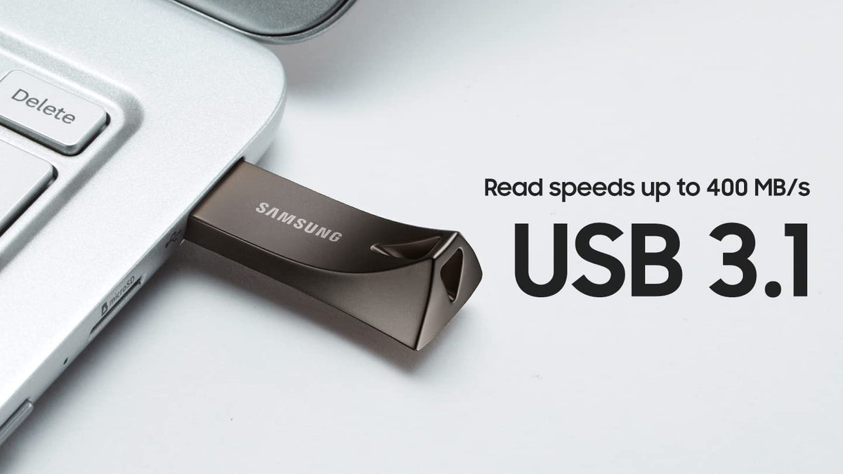 Samsung BAR Plus 128GB - 400MB/s USB 3.1 Flash Drive Titan Gray (MUF-128BE4/AM) [Canada Version]