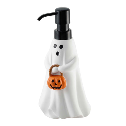 Avanti Linens – Soap Dispenser, Decorative Lotion Pump for Bathroom or Kitchen Countertop, Hand Painted Resin Halloween Decor (Ghost)