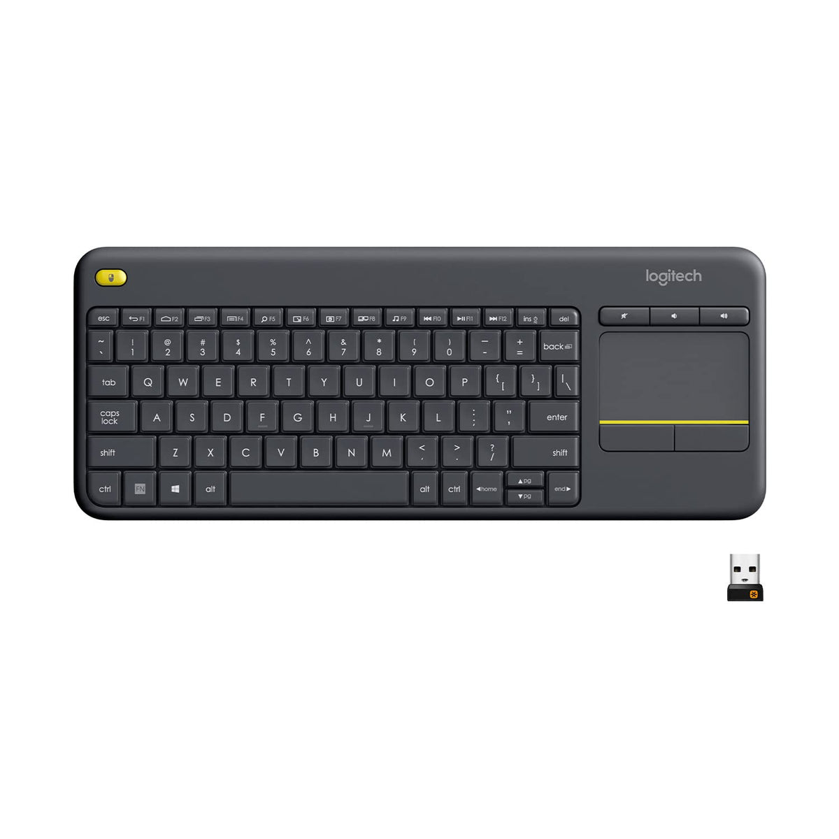 Logitech K400 Plus Wireless Touch TV Keyboard with Easy Media Control and Built-in Touchpad, HTPC Keyboard for PC-Connected TV, Windows, Android, ChromeOS, Laptop, Tablet - Black 🍁 All In One Marketplace Canada