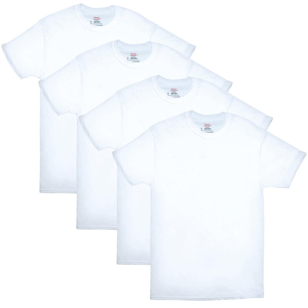 Hanes Mens ComfortSoft 4 Pack Cotton Crewneck T-Shirt. Undershirts, White, XX-Large US 🍁 All In One Marketplace Canada