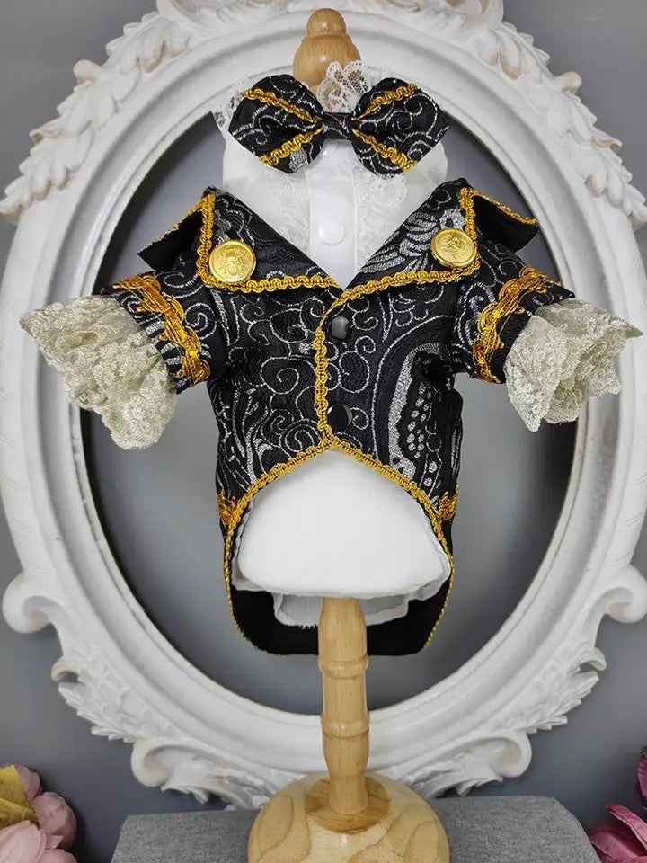 Classic Formal Dog Tuxedo Suit | Wedding Dog Suit with Bow Tie