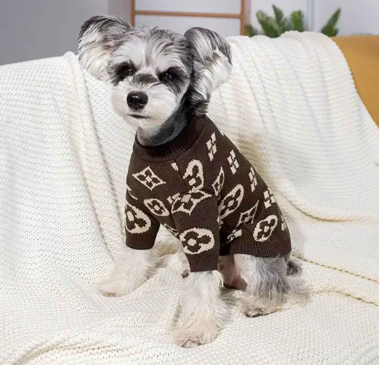 Chewy Vuitawn Classic Knit Dog Sweater | Cozy Everyday Dog Sweater