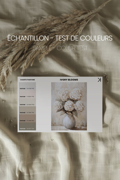 IVORY BLOOMS, Kunstwerk auf gespannter Leinwand