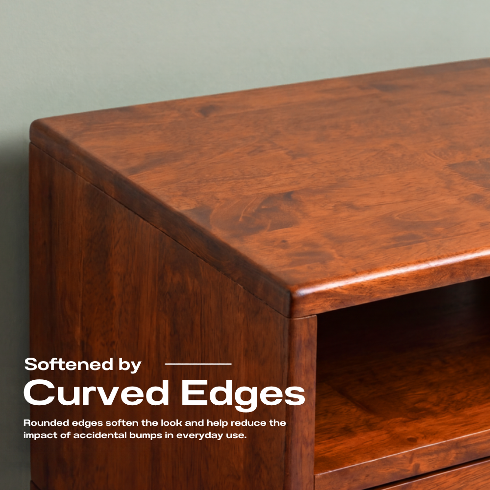 Savana Single Drawer Solid Wood Nightstand