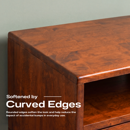 Savana Single Drawer Solid Wood Nightstand