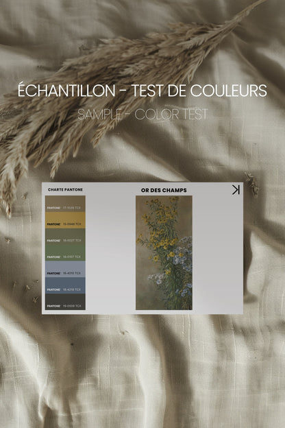 OR DES CHAMPS, Gestricktes Kunstwerk auf Leinwand