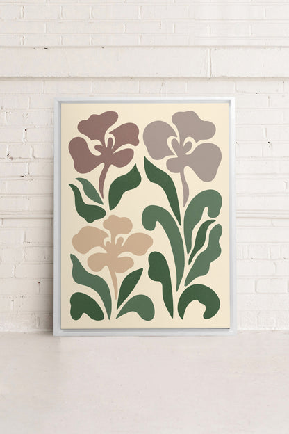 BEIGE PETALS, gedruckte Leinwand