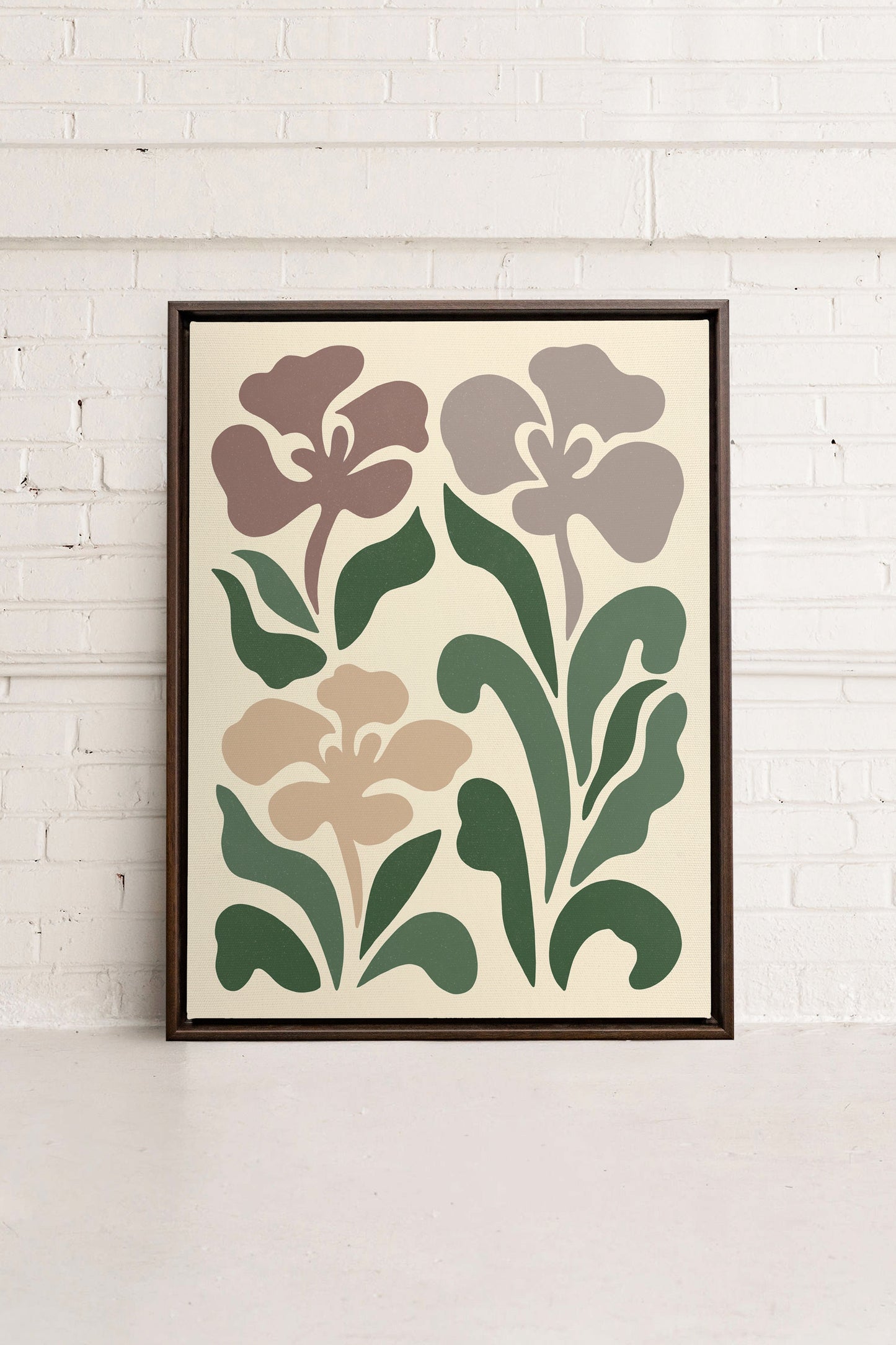 BEIGE PETALS, gedruckte Leinwand