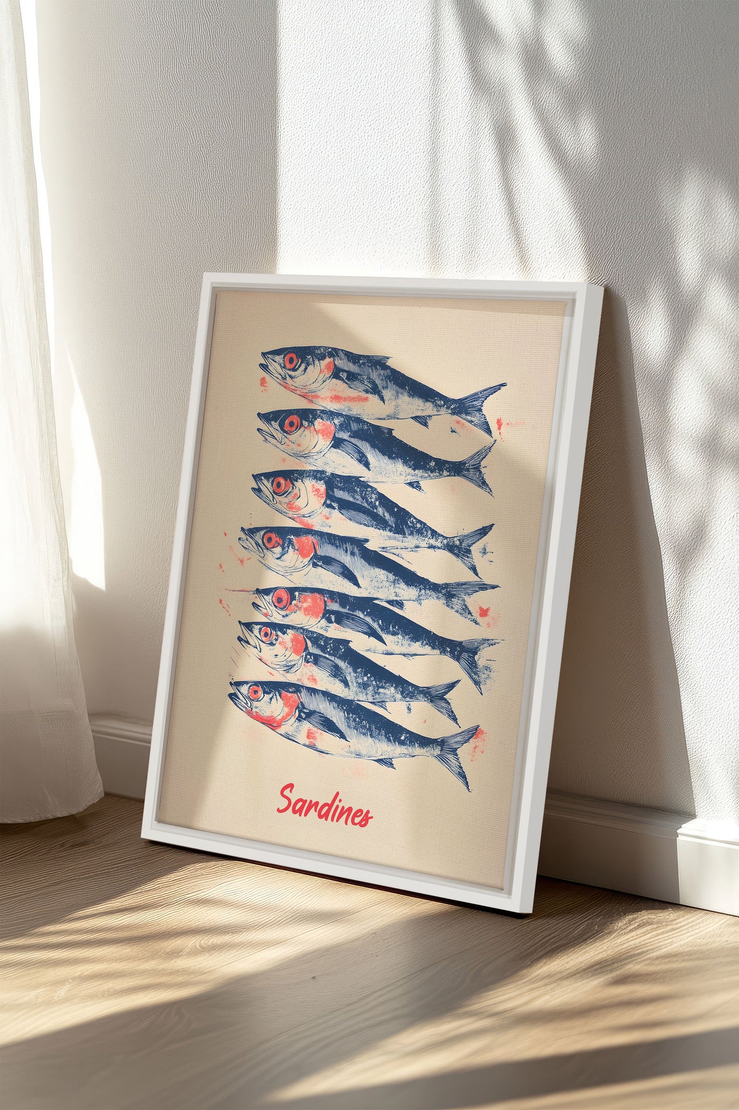 SARDINEN, Kunstwerk auf gespannter Leinwand
