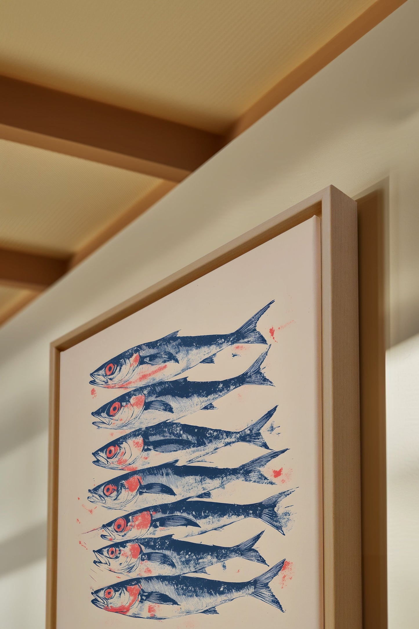 SARDINEN, Kunstwerk auf gespannter Leinwand