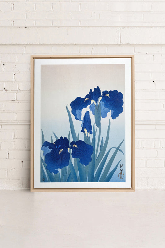 IRIS BLUMEN, Kunstwerk auf gespannter Leinwand