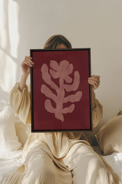 ROTE KIRSCHBLÜTE, Werk auf gespannter Leinwand
