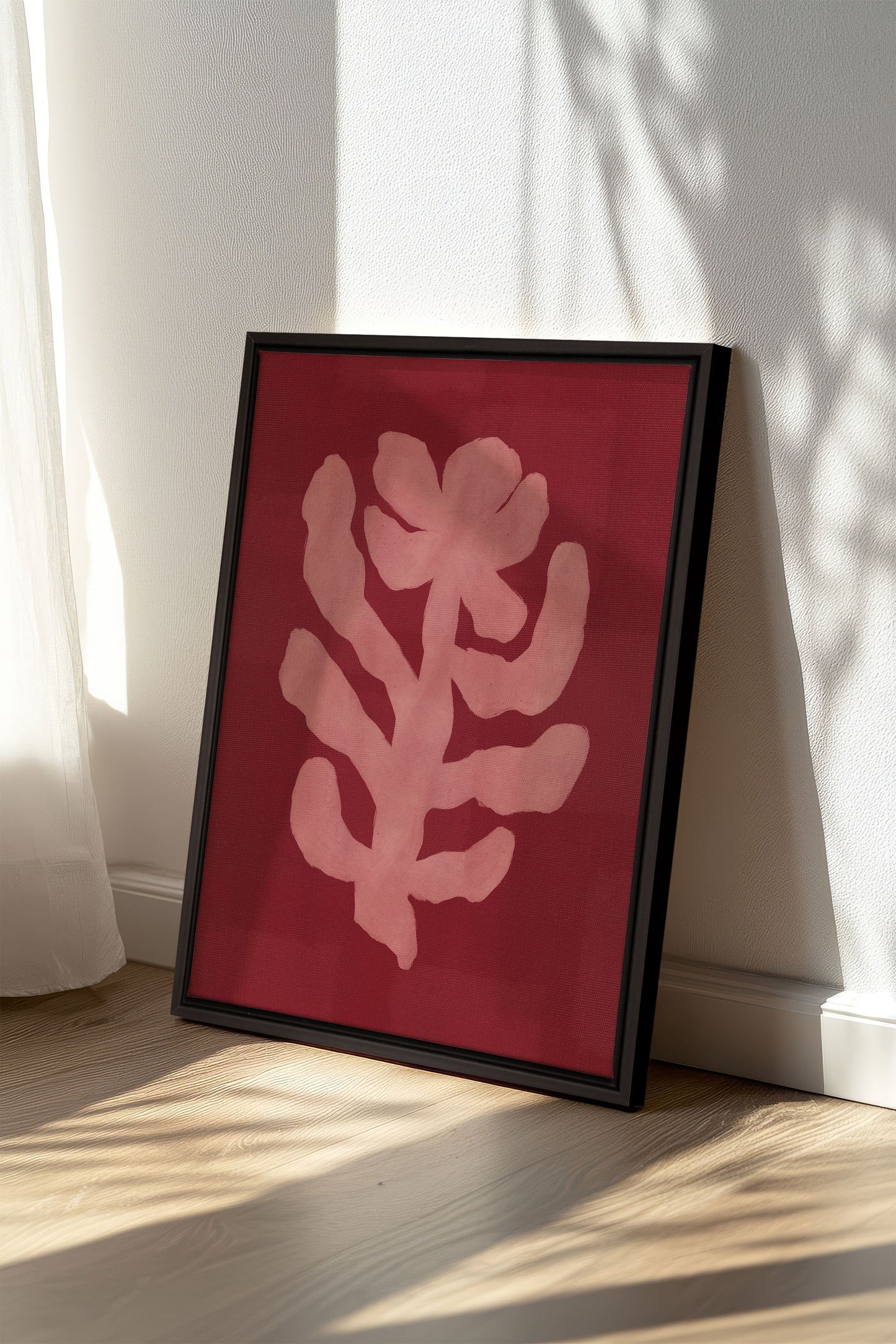 ROTE KIRSCHBLÜTE, Werk auf gespannter Leinwand