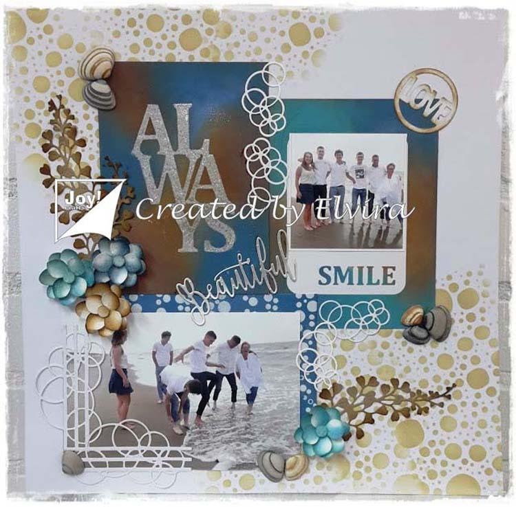 Joy! Crafts Die - Flowers with foldline
