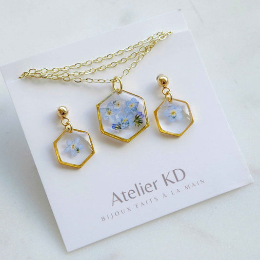 Parure myosotis - hexa