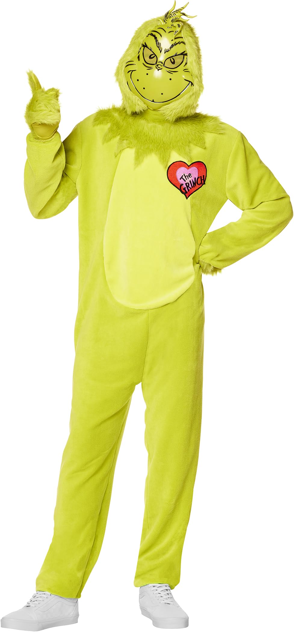 InSpirit Designs The Grinch Deluxe Adult Jumpsuit Costume | Officially Licensed | Dr. Seuss Accessories | Halloween Outfit, L