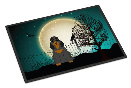 Caroline's Treasures BB2283JMAT Halloween Scary Cocker Spaniel Black Tan Door Mat, Indoor Rug or Outdoor Welcome Mat 24x36 Doormat, 24H X 36W, Multicolor