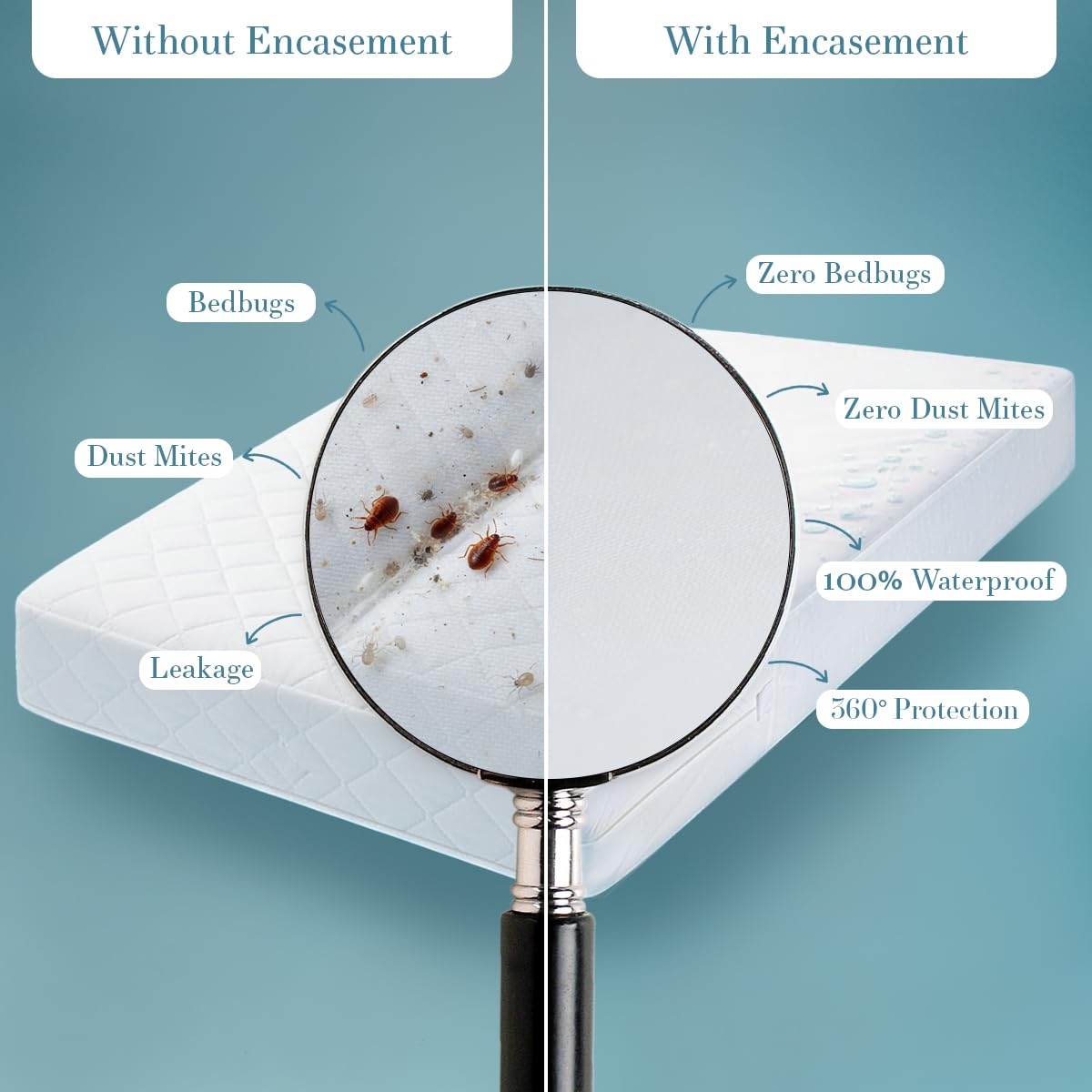 Utopia Bedding Zippered Mattress Encasement Full/Double - 100% Waterproof and Bed Bug Proof Mattress Protector - Absorbent, Six-Sided Mattress Cover 🍁 All In One Marketplace Canada