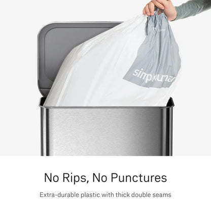 simplehuman Code H 200 Count, Dispenser Pack Custom Fit Liners, Drawstring Trash Bags, 30-35L / 8-9 Gallons, White 🍁 All In One Marketplace Canada