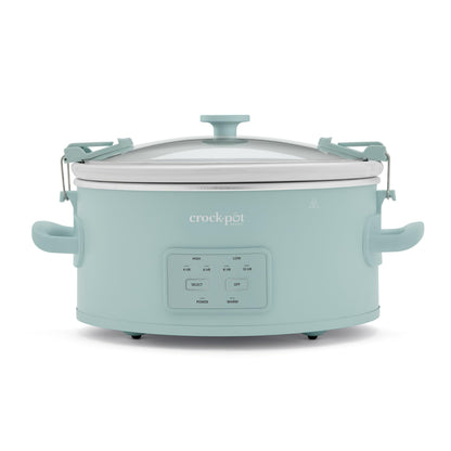 Crock-Pot Design Series Programmable 6-Quart Slow Cooker, Ocean Fog Green 🍁 All In One Marketplace Canada