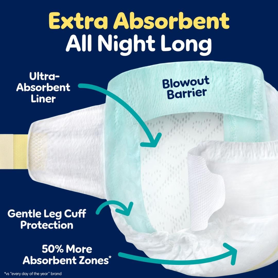 Pampers ZZZ Overnight Diapers, Size 7, Nighttime Protection Disposable Baby Diaper, 1 Pack (Count of 36) 🍁 All In One Marketplace Canada
