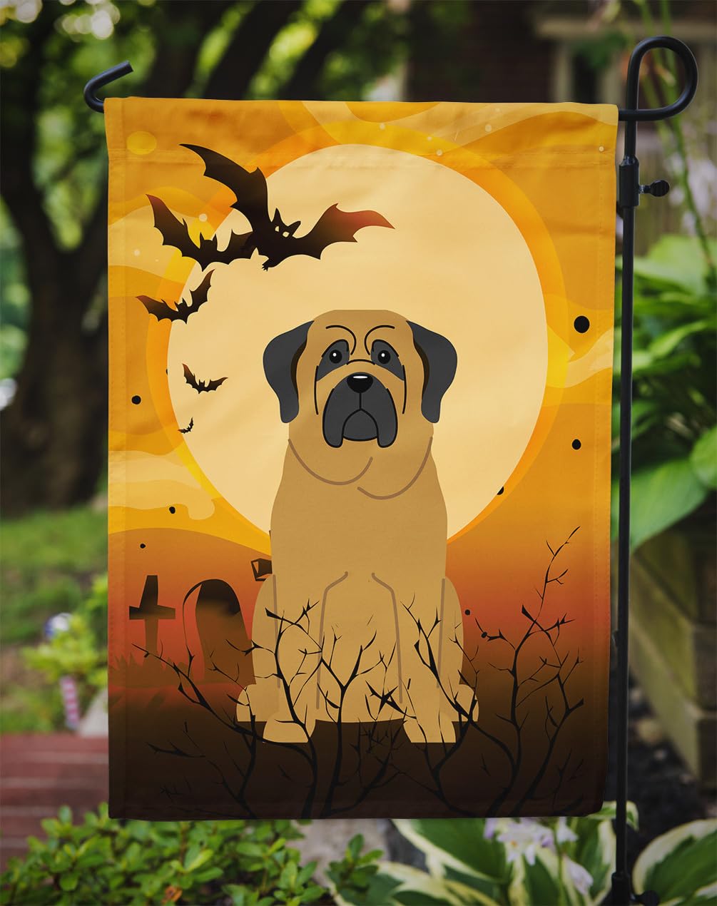 Caroline's Treasures BB4284GF Halloween Mastiff Garden Size Flag, Small, Multicolor