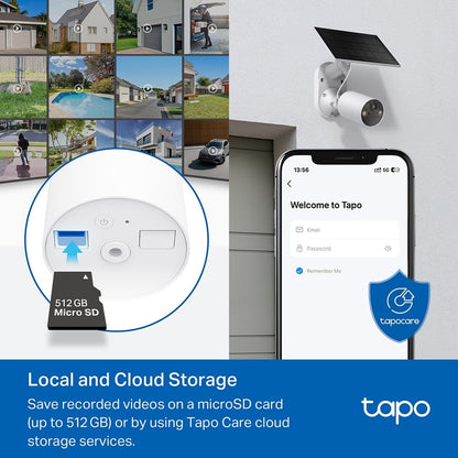 TP-Link Tapo Solar-Powered Security Camera Kit, 2K Wireless Battery Camera w/Solar Panel Base, Smart Person Detection, SD/Cloud Storage, Spotlight Color Night Vision, No Hub Needed (Tapo C410 KIT) 🍁 All In One Marketplace Canada