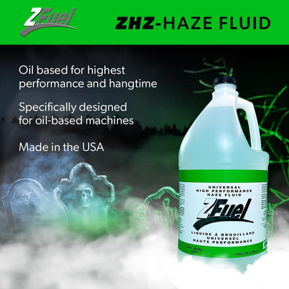 Z Fuel ZHZ Universal High Performance Oil Based Haze Fluid - 3.78 Litres - Formulated for Oil Based Haze Machine - Perfect for Halloween, Parties, Weddings, Clubs