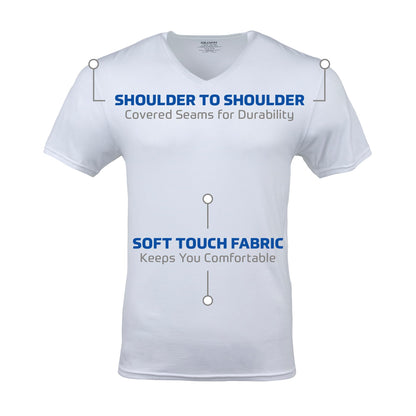 Gildan Men's V-Neck T-Shirts, Multipack, Style G1103, White (6-Pack), X-Large 🍁 All In One Marketplace Canada