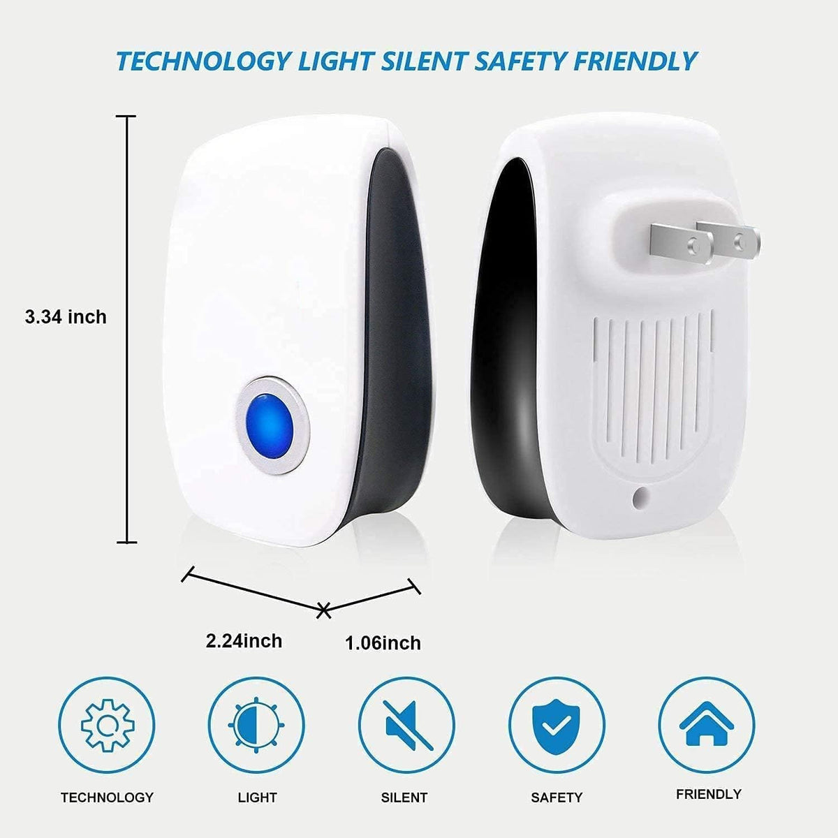 Pest Control Repeller, Plug-in Pest Control Repellent for Mouse, Insect, Cockroach, Mice, Spider, Bug, Ant, Mosquito, Rodent & Rats Indoor Use Repeller 6 Packs 🍁 All In One Marketplace Canada