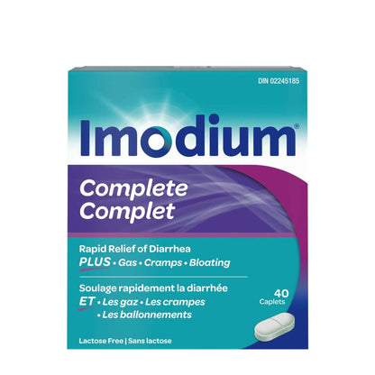 Imodium Complete Antidiarrheal and Gas Relief Caplets with Loperamide Hydrochloride, Simethicone, 40 Ct 🍁 All In One Marketplace Canada