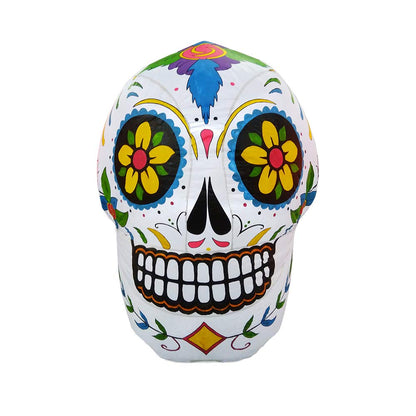 ProductWorks 4-Foot Spooky Town Day of The Dead Sugar Skull Yard Art Inflatable Halloween Display