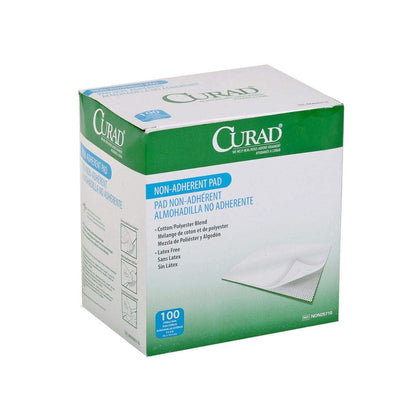 Curad Medline Curad Sterile Non-Adherent Pads (Pack of 100) for Gentle Wound Dressing and Absorption Without Sticking, White 🍁 All In One Marketplace Canada