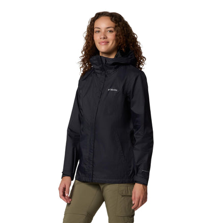 Columbia Womens Arcadia II Waterproof Rain Jacket, Black, X-Large 🍁 All In One Marketplace Canada
